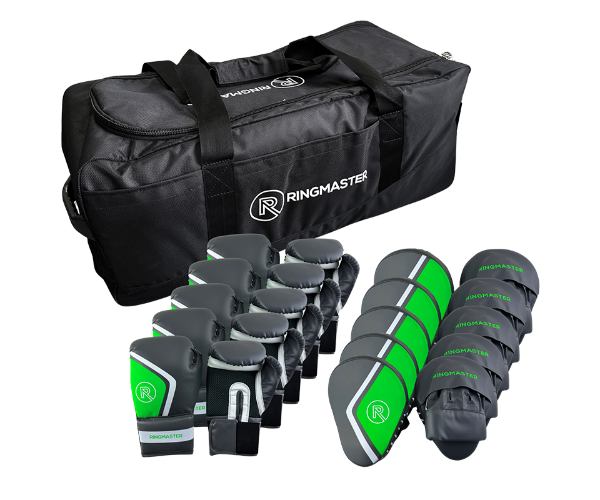 RINGMASTER ULTRA PERSONAL TRAINING BOXING KIT – GREY / FLUORO GREEN