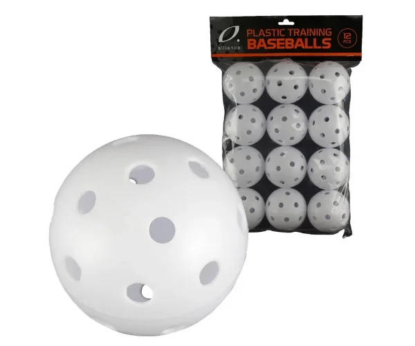 PLASTIC TRAINING BASEBALL 72MM – PACK OF 12