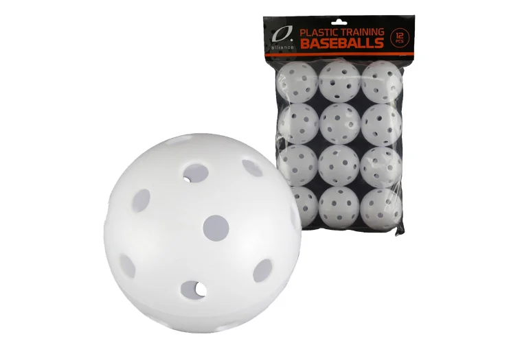 PLASTIC TRAINING BASEBALL 72MM - PACK OF 12