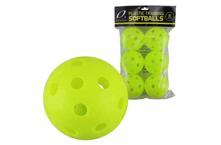 PLASTIC TRAINING SOFTBALL 90MM - 6 Pack