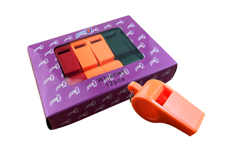 COLOUR WHISTLE NO LANYARD - Box of 12