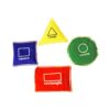 COTTON BEAN BAG SET - SHAPES (SET OF 4)