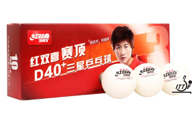 Box, Table Tennis Ball of World Championship Official DHS 3-Star Table Tennis Ball ABS D40+ ITTF Approved,10 Balls 
