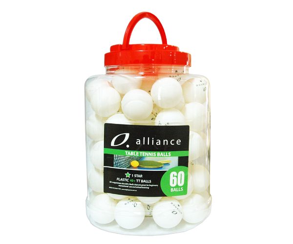 TABLE TENNIS BALLS 40+ ABS 1 STAR  WHITE