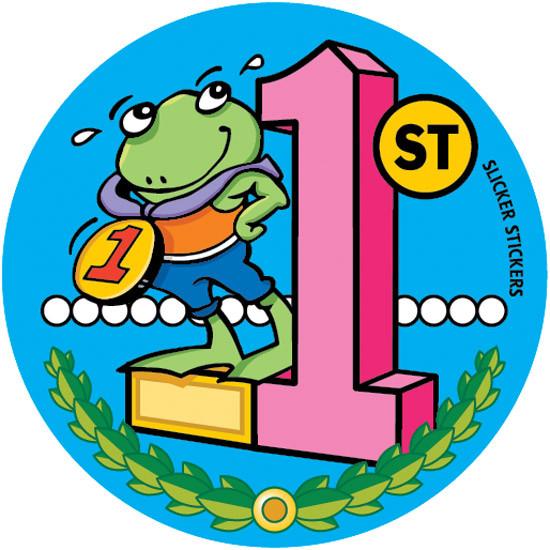 1st Place Frog Sticker