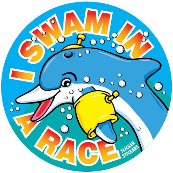 I SWAM IN A RACE STICKER