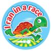 I RAN IN A RACE STICKER