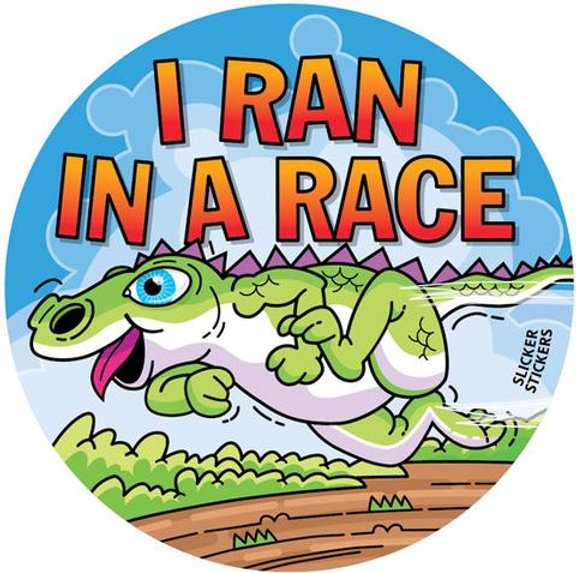 I RAN IN A RACE STICKER