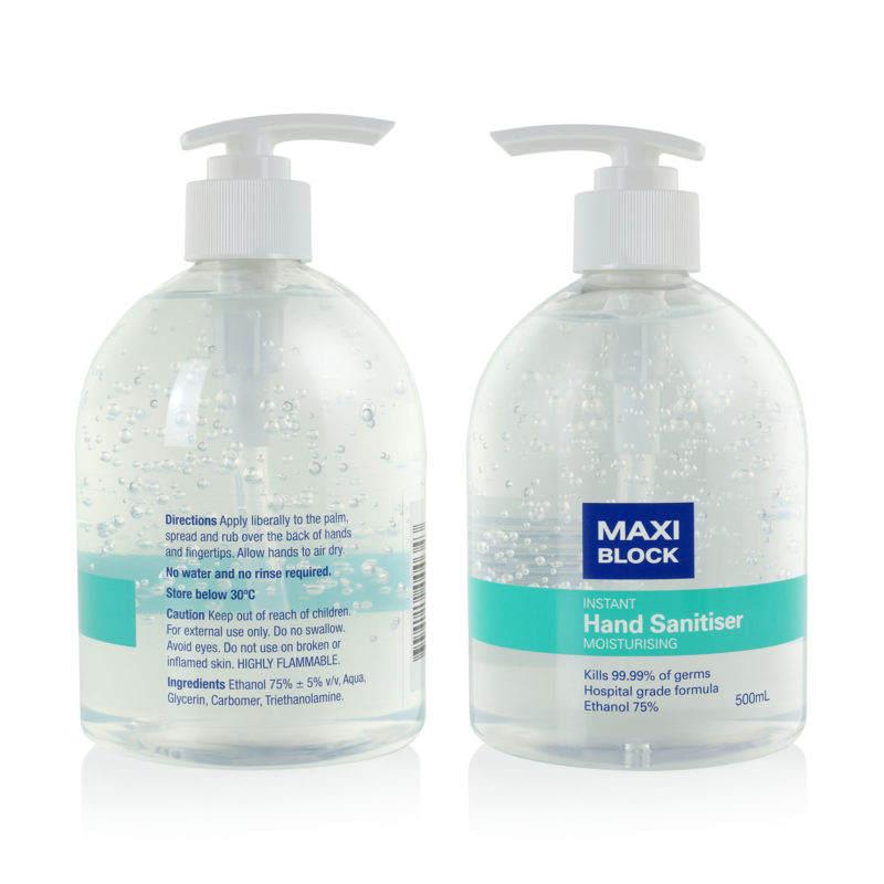 INSTANT HAND SANITISER MOISTURISING 500ML