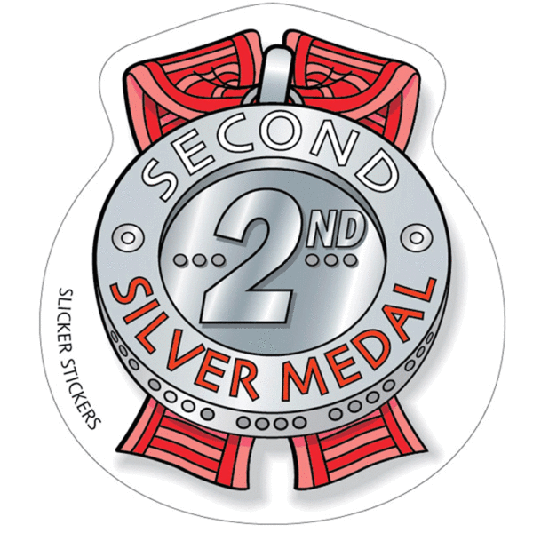 2ND PLACE MEDAL STICKER