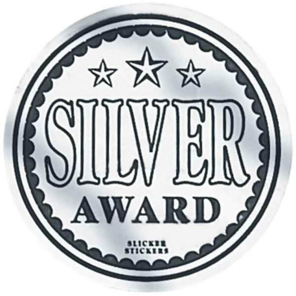 Silver Award Metallic Stickers