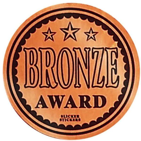 Bronze Award Metallic Stickers