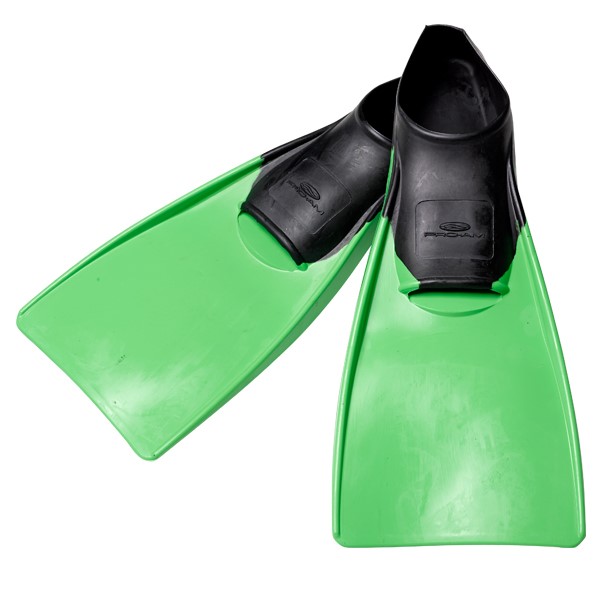 SWIM FINS FULL RUBBER GREEN/BLACK 1-3