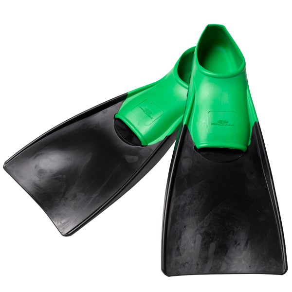 SWIM FINS FULL RUBBER BLACK/GREEN 11-13