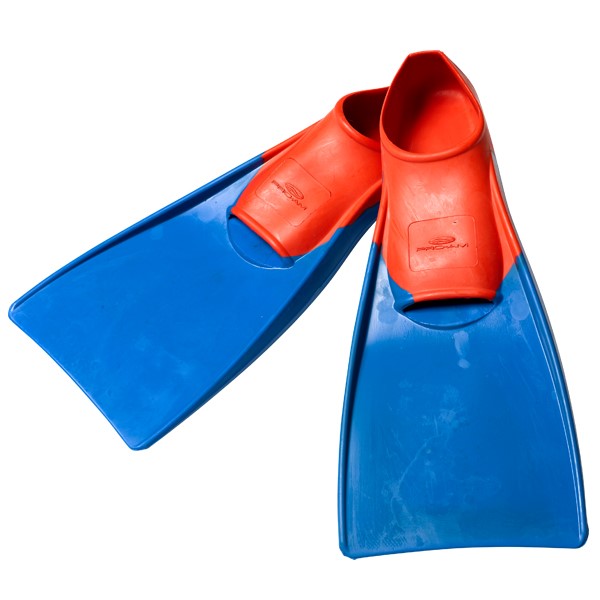 SWIM FINS FULL RUBBER BLUE/RED 5-7