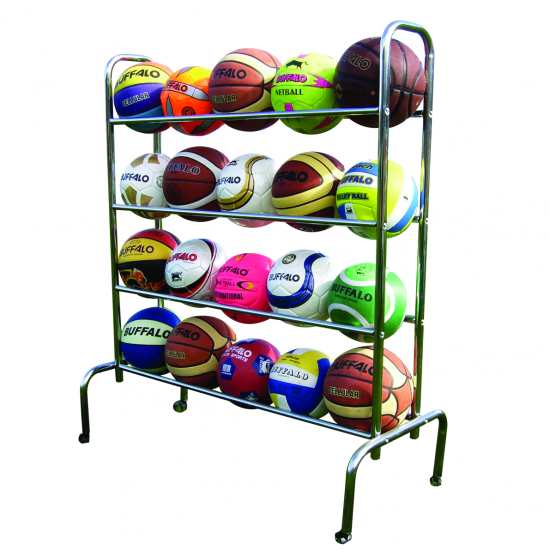 20 BALL STORAGE RACK ON WHEELS